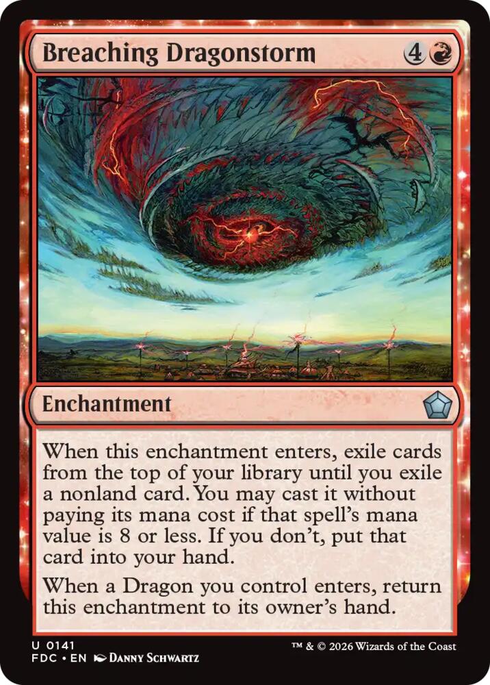 Breaching Dragonstorm 141 card from Commander: Foundations