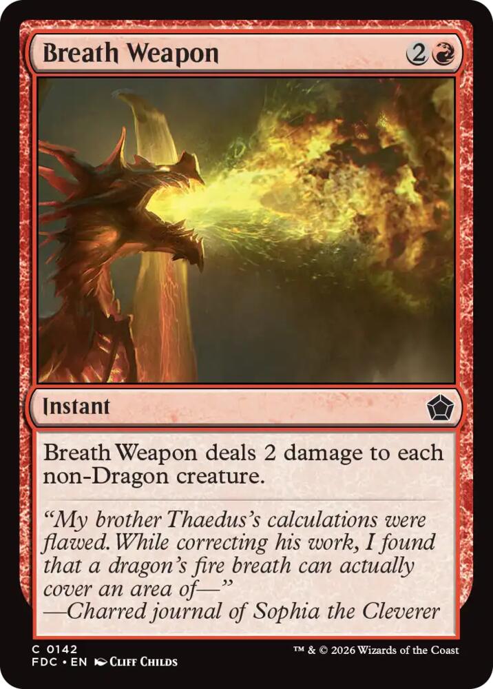 Breath Weapon 142 card from Commander: Foundations