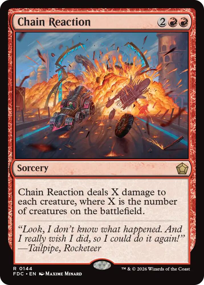 Chain Reaction 144 card from Commander: Foundations