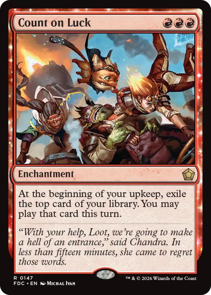 Count on Luck 147 card from Commander: Foundations