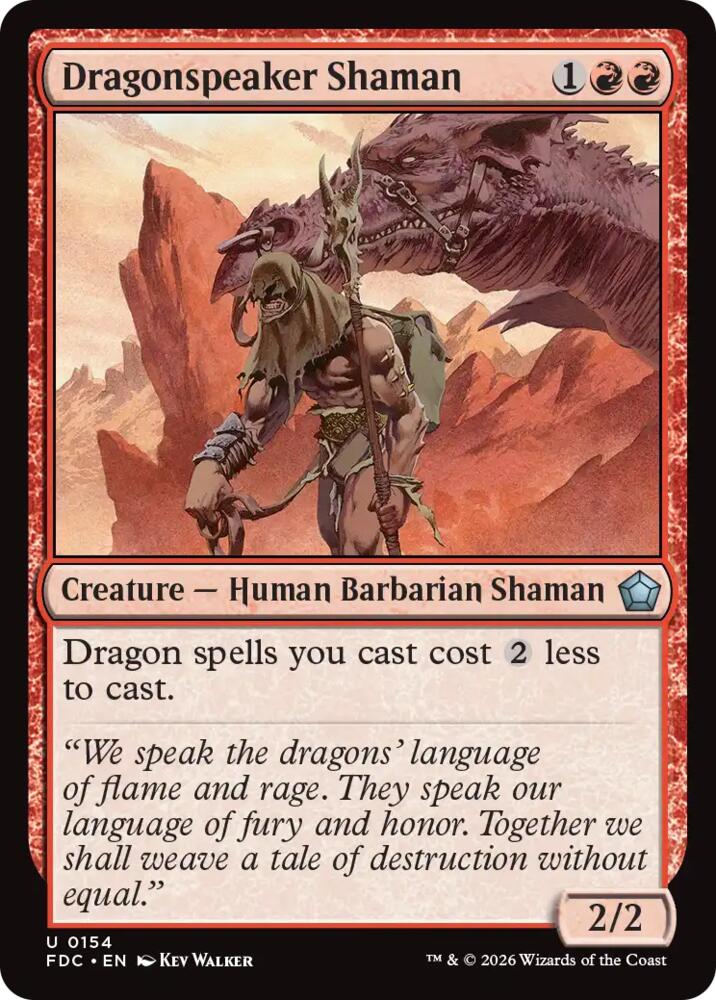 Dragonspeaker Shaman 154 card from Commander: Foundations