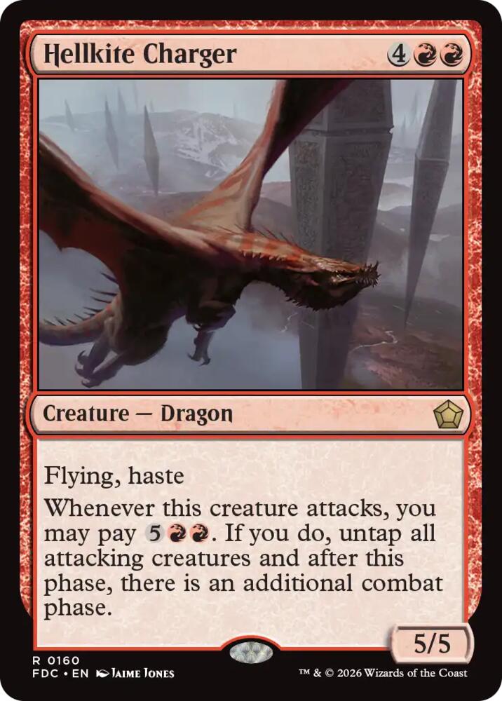 Hellkite Charger 160 card from Commander: Foundations