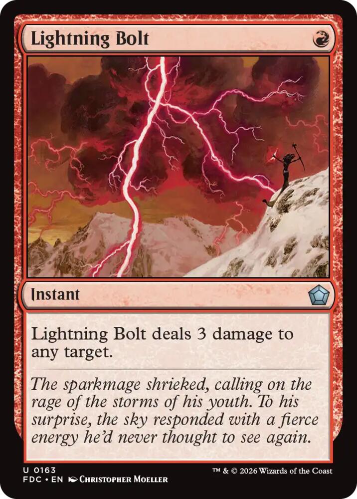 Lightning Bolt 163 card from Commander: Foundations