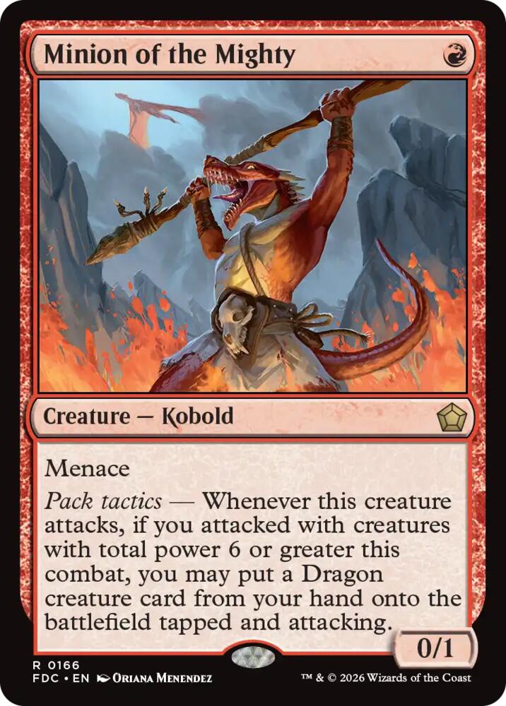 Minion of the Mighty 166 card from Commander: Foundations