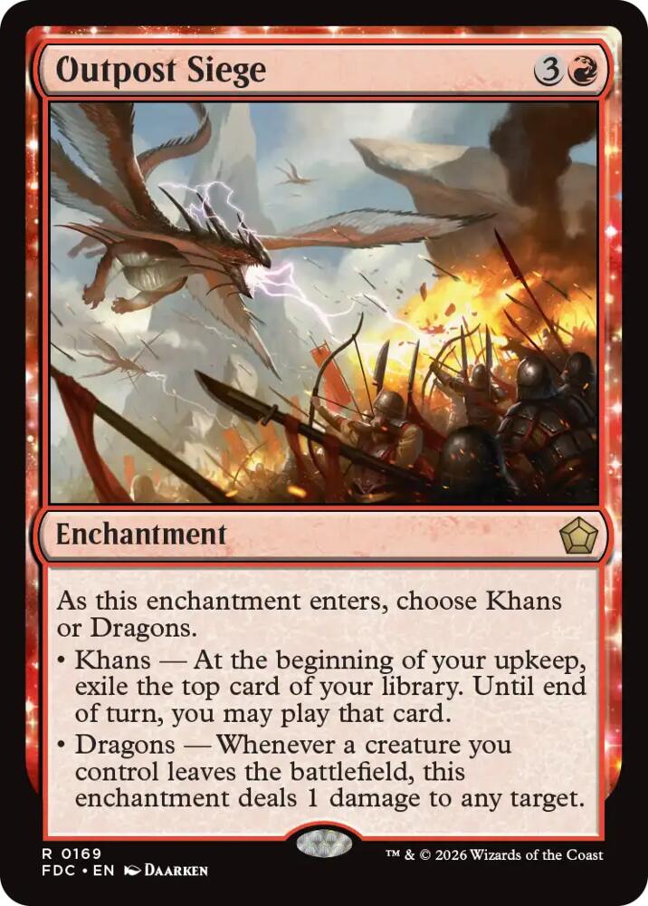 Outpost Siege 169 card from Commander: Foundations