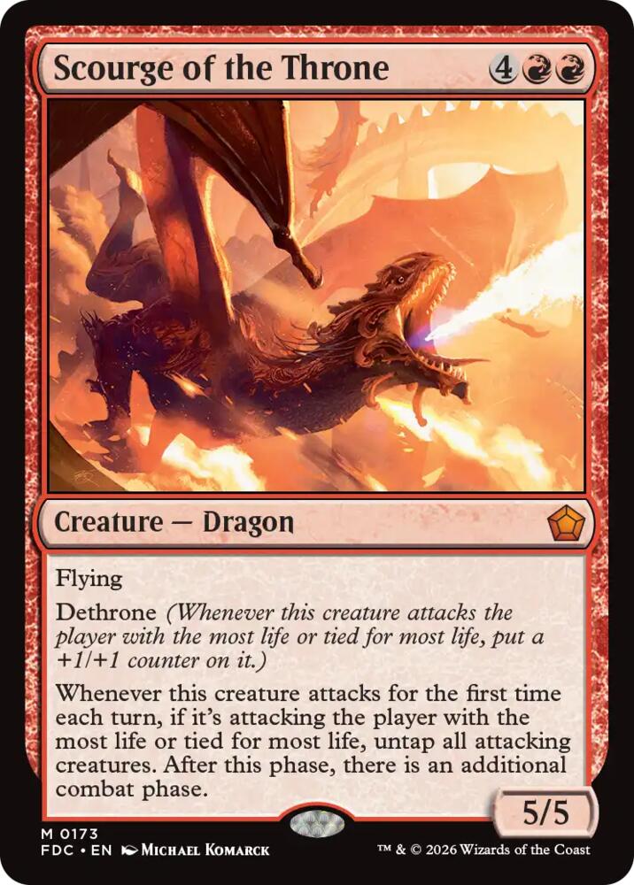 Scourge of the Throne 173 card from Commander: Foundations