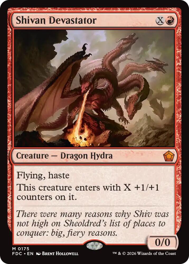Shivan Devastator 175 card from Commander: Foundations