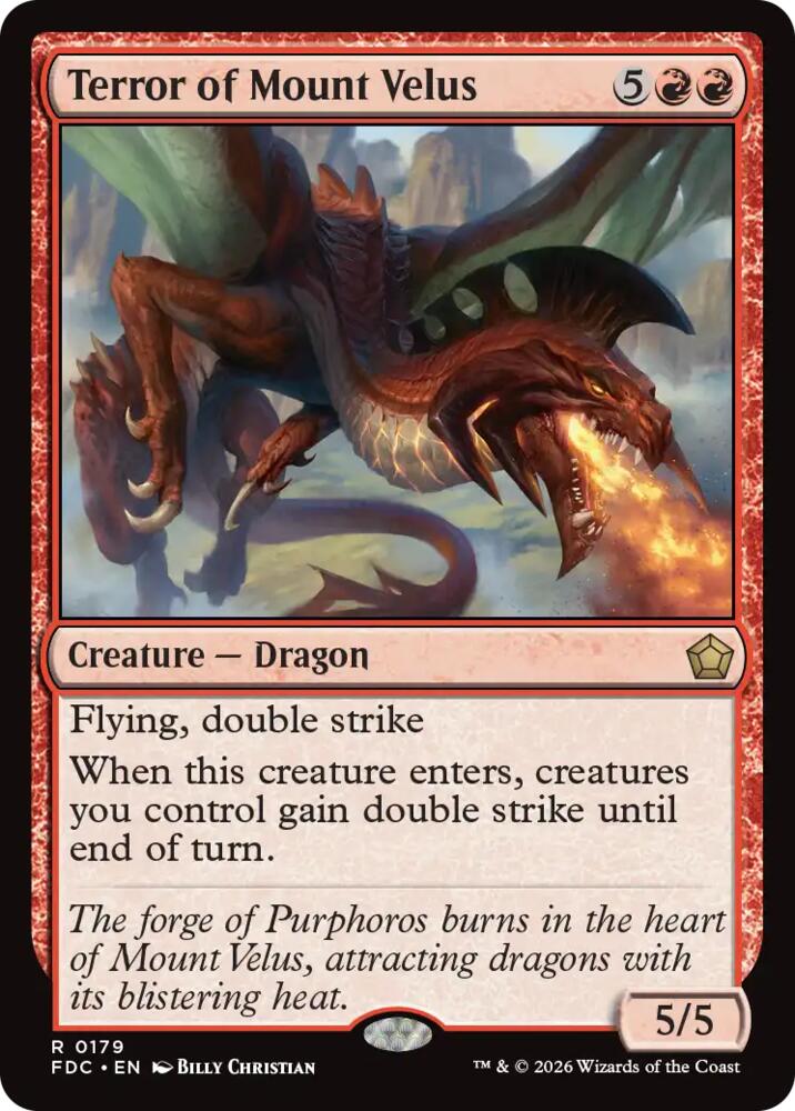 Terror of Mount Velus 179 card from Commander: Foundations