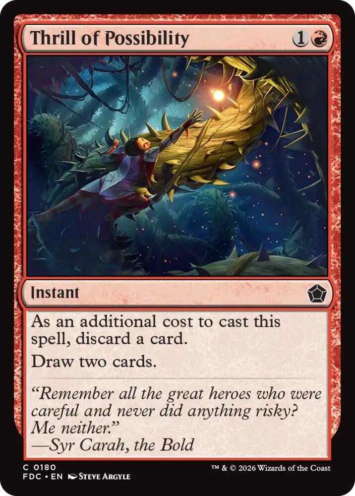Thrill of Possibility 180 card from Commander: Foundations