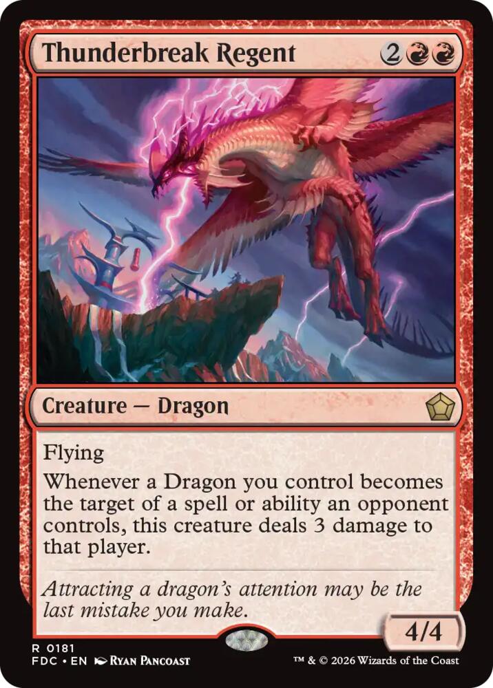 Thunderbreak Regent 181 card from Commander: Foundations