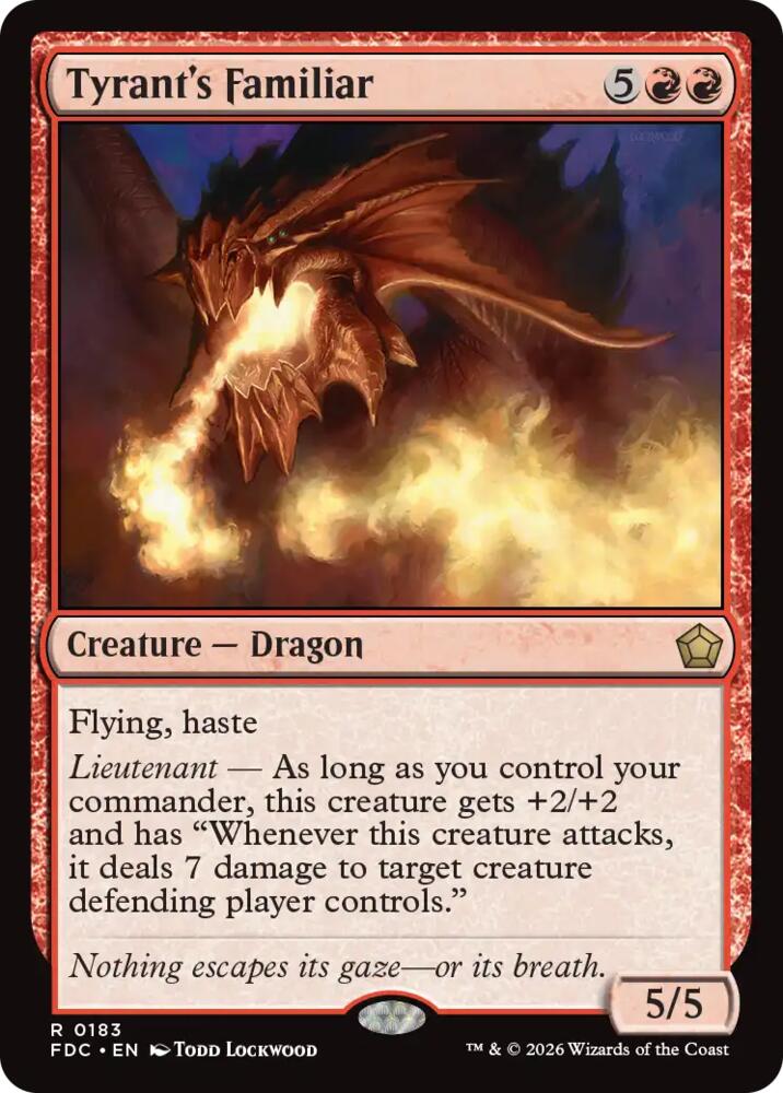 Tyrant's Familiar 183 card from Commander: Foundations