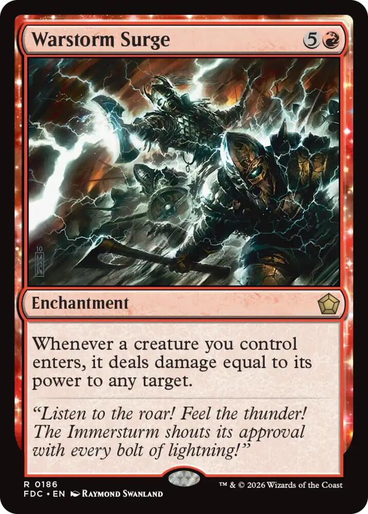 Warstorm Surge 186 card from Commander: Foundations
