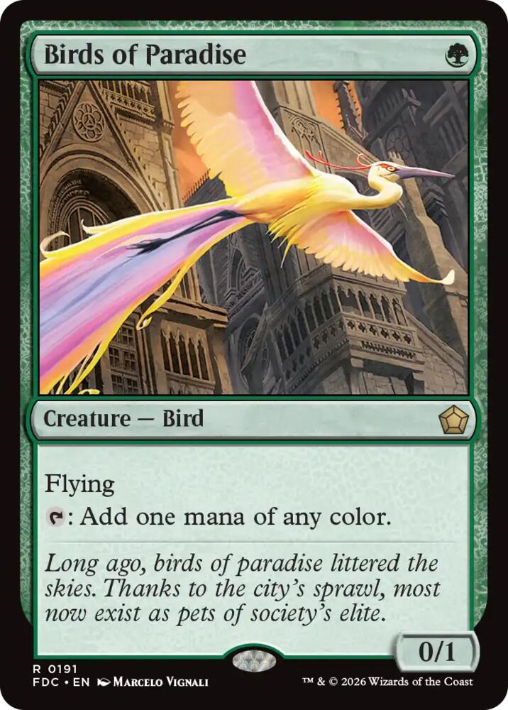 Birds of Paradise 191 card from Commander: Foundations