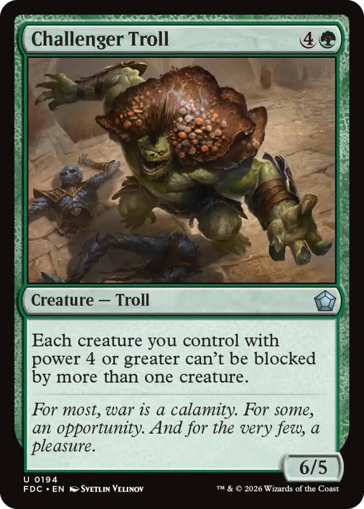 Challenger Troll 194 card from Commander: Foundations