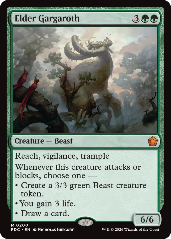 Elder Gargaroth 200 card from Commander: Foundations