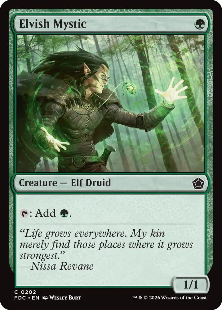 Elvish Mystic 202 card from Commander: Foundations