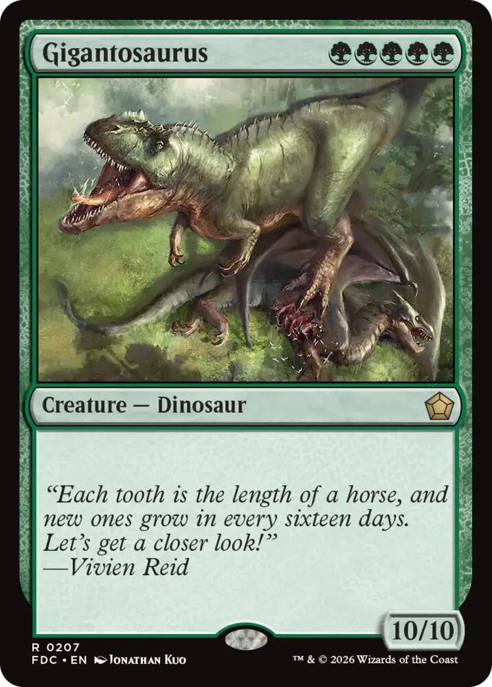 Gigantosaurus 207 card from Commander: Foundations