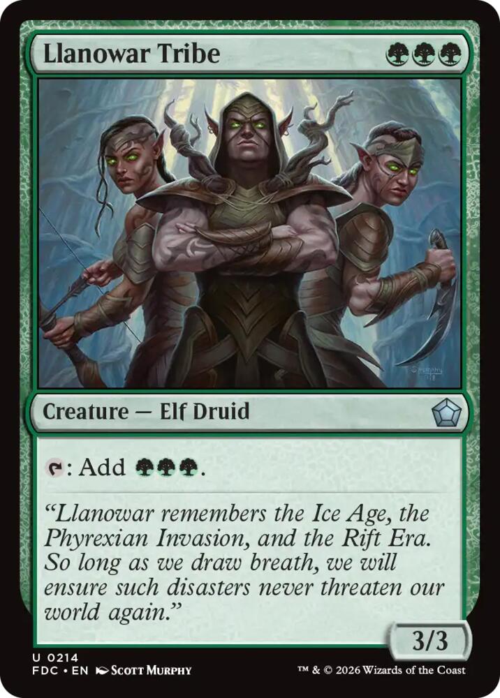 Llanowar Tribe 214 card from Commander: Foundations