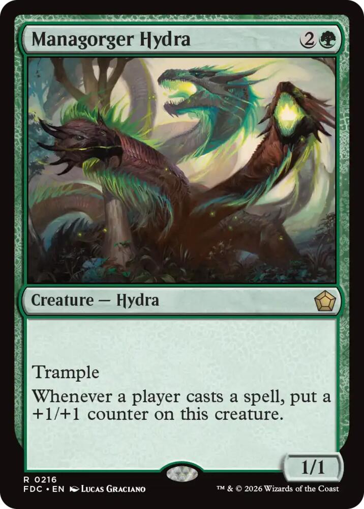 Managorger Hydra 216 card from Commander: Foundations