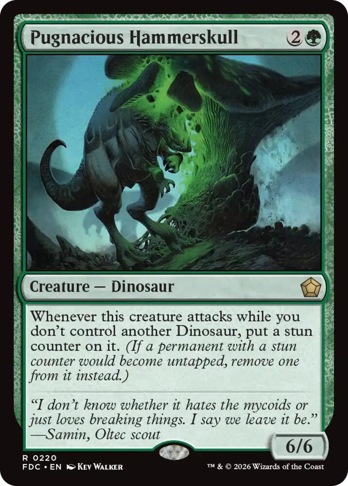 Pugnacious Hammerskull 220 card from Commander: Foundations