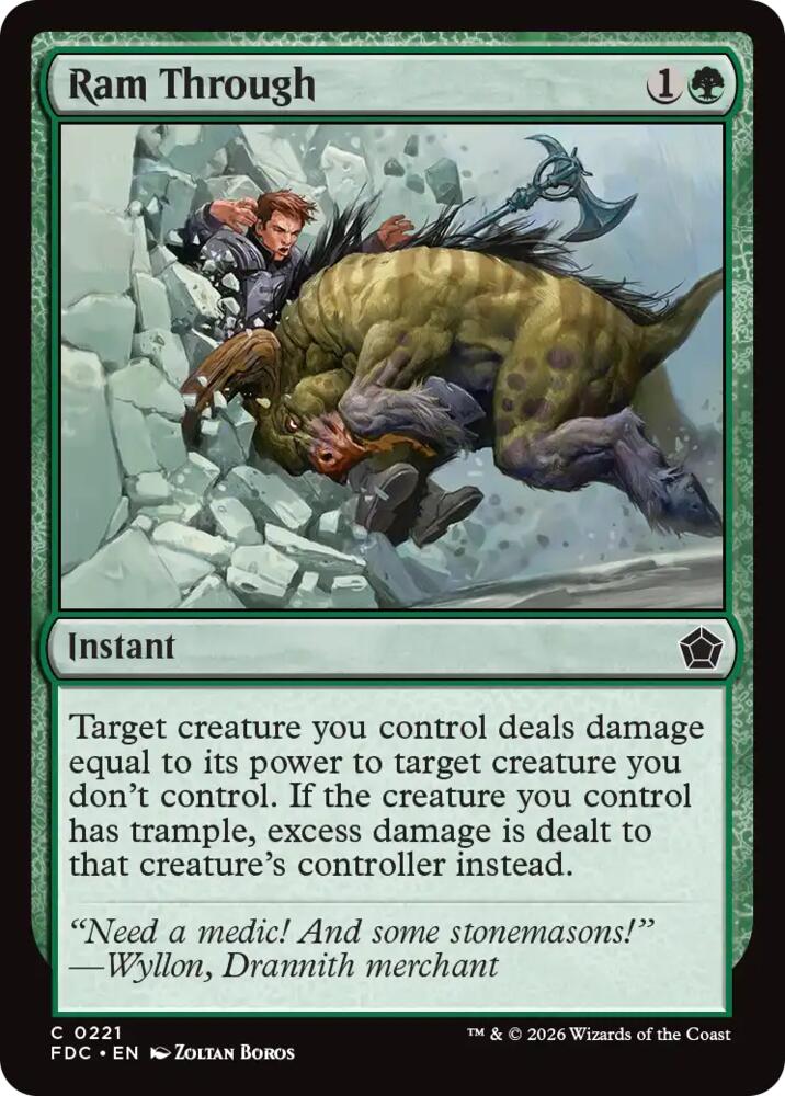 Ram Through 221 card from Commander: Foundations