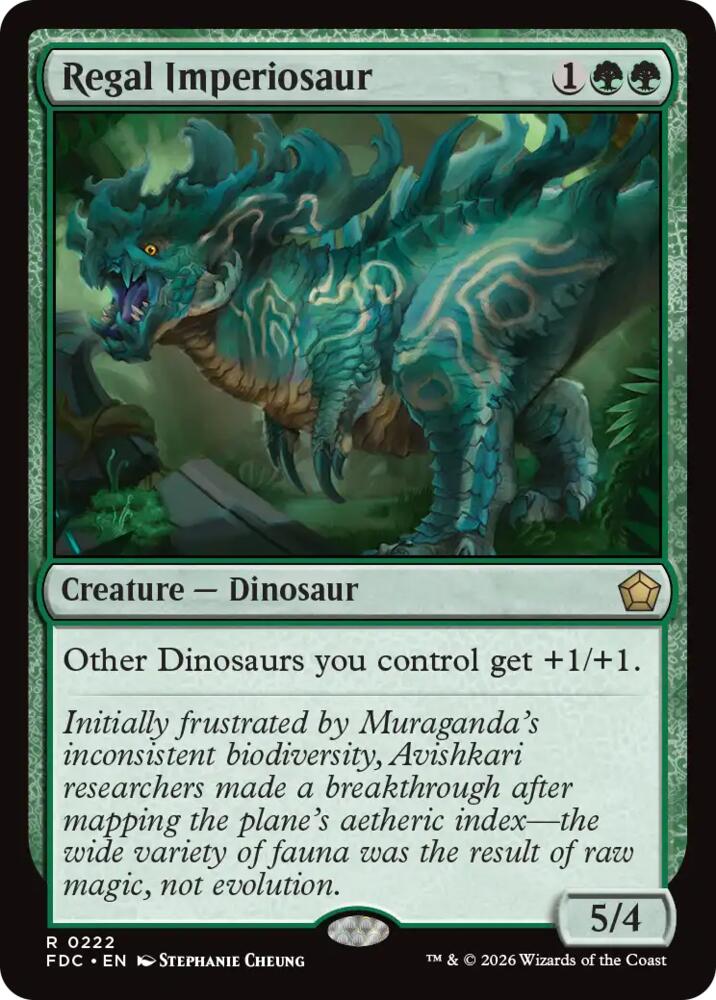 Regal Imperiosaur 222 card from Commander: Foundations
