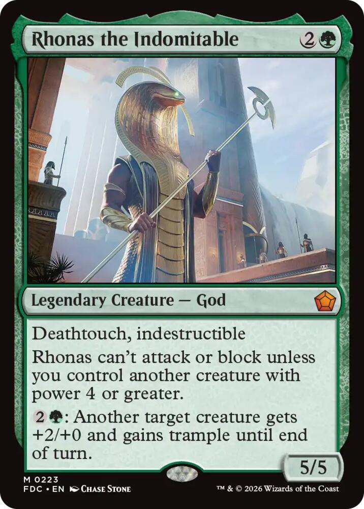 Rhonas the Indomitable 223 card from Commander: Foundations