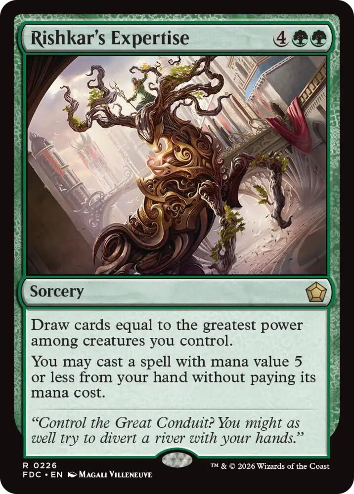 Rishkar's Expertise 226 card from Commander: Foundations