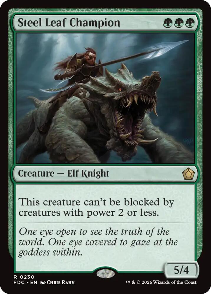 Steel Leaf Champion 230 card from Commander: Foundations