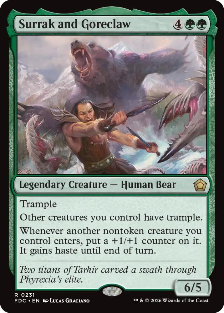 Surrak and Goreclaw 231 card from Commander: Foundations