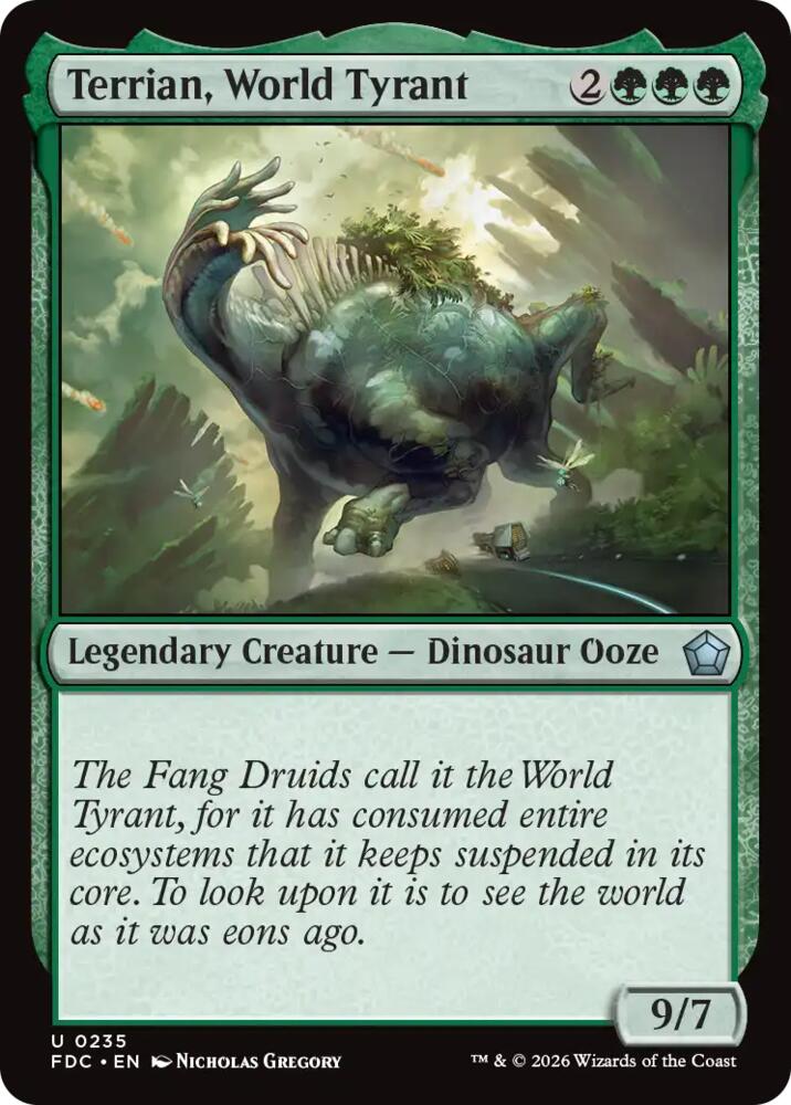 Terrian, World Tyrant 235 card from Commander: Foundations