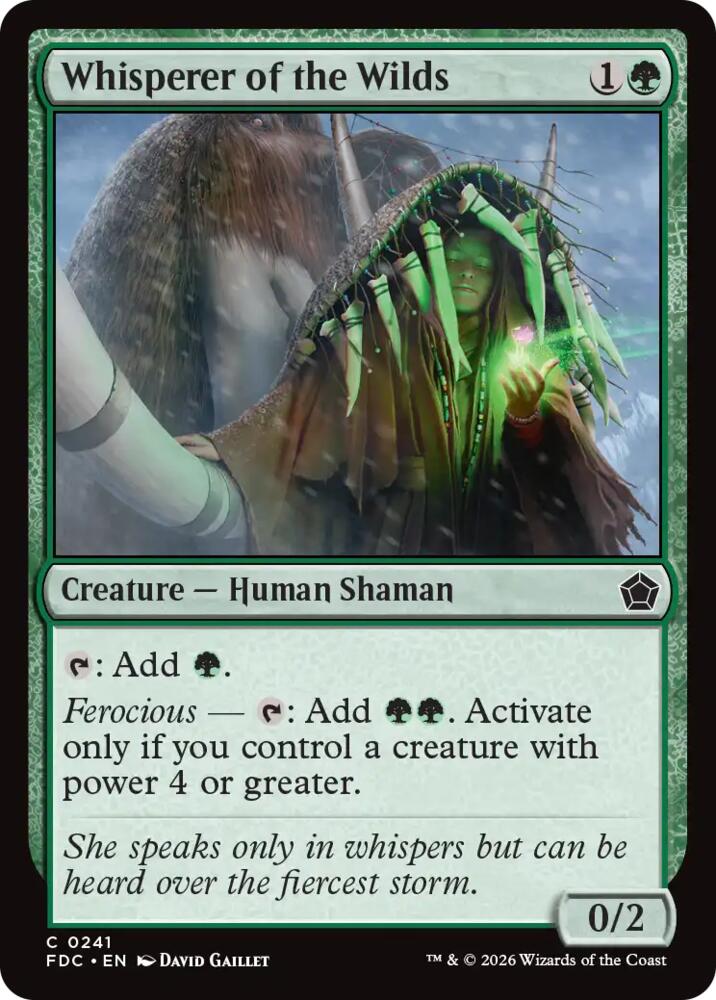 Whisperer of the Wilds 241 card from Commander: Foundations