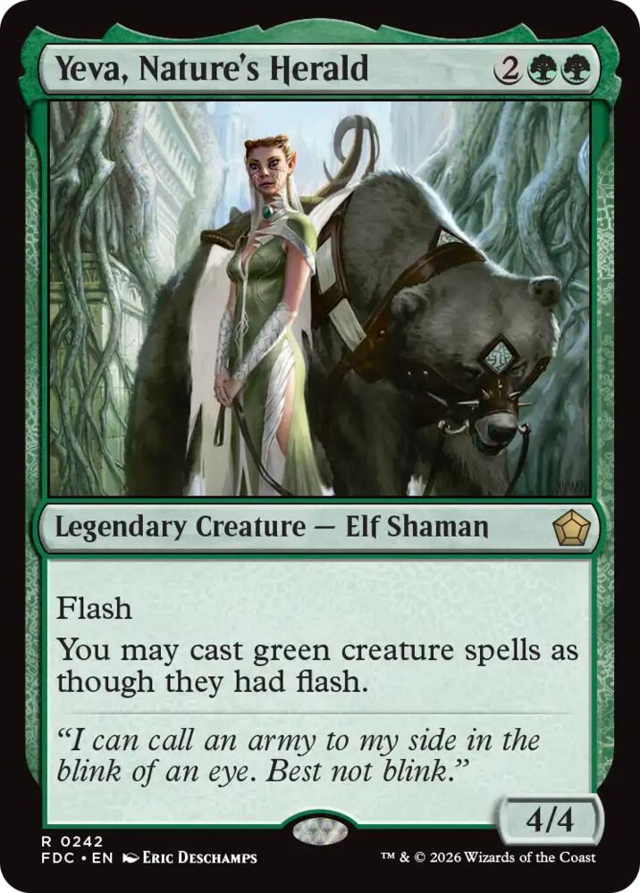 Yeva, Nature's Herald 242 card from Commander: Foundations