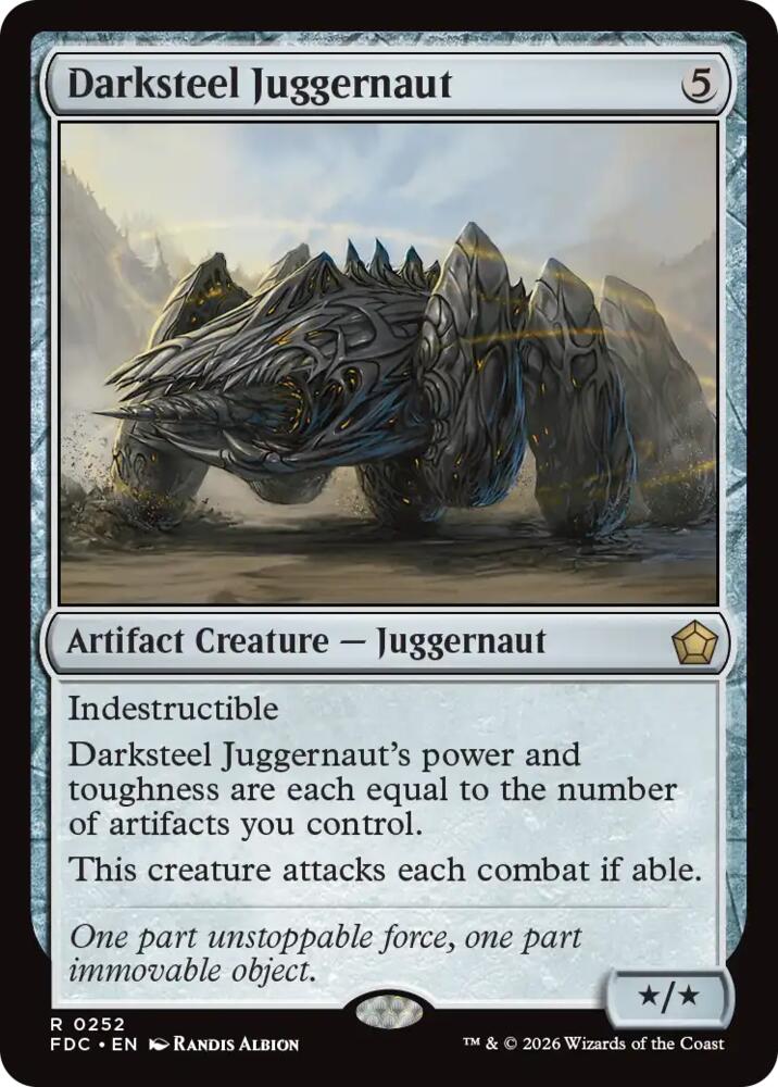 Darksteel Juggernaut 252 card from Commander: Foundations