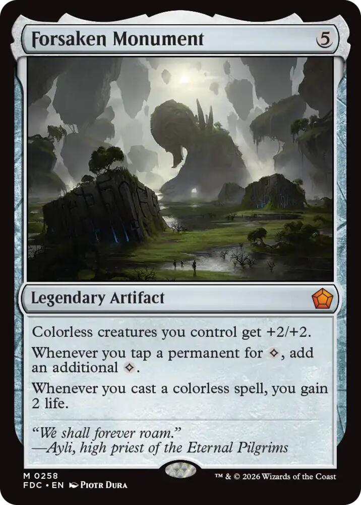 Forsaken Monument 258 card from Commander: Foundations
