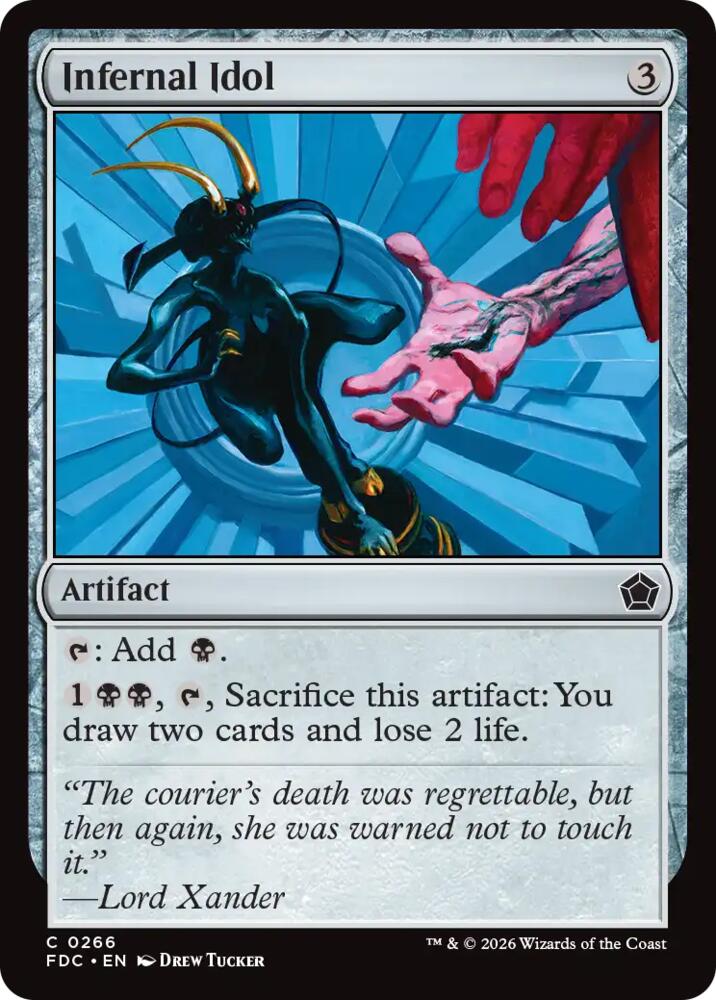 Infernal Idol 266 card from Commander: Foundations
