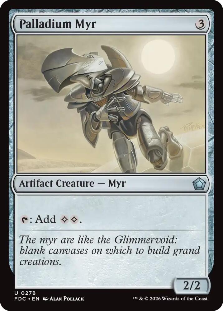 Palladium Myr 278 card from Commander: Foundations