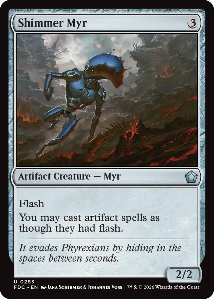 Shimmer Myr 283 card from Commander: Foundations