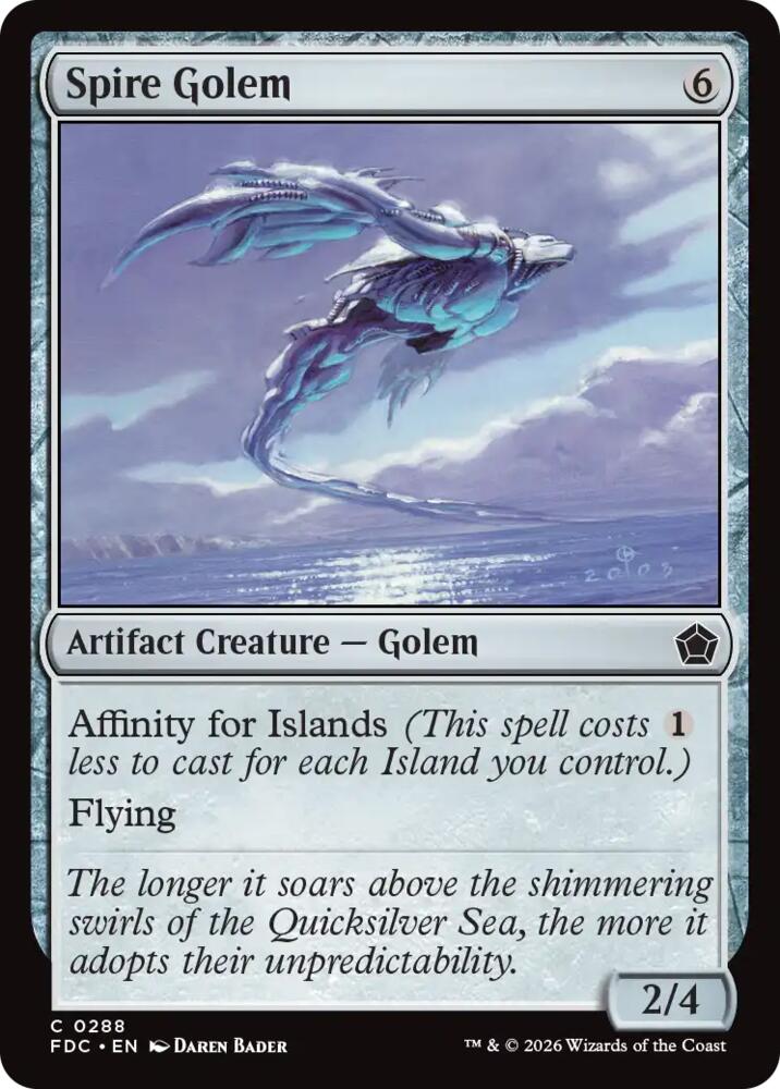 Spire Golem 288 card from Commander: Foundations