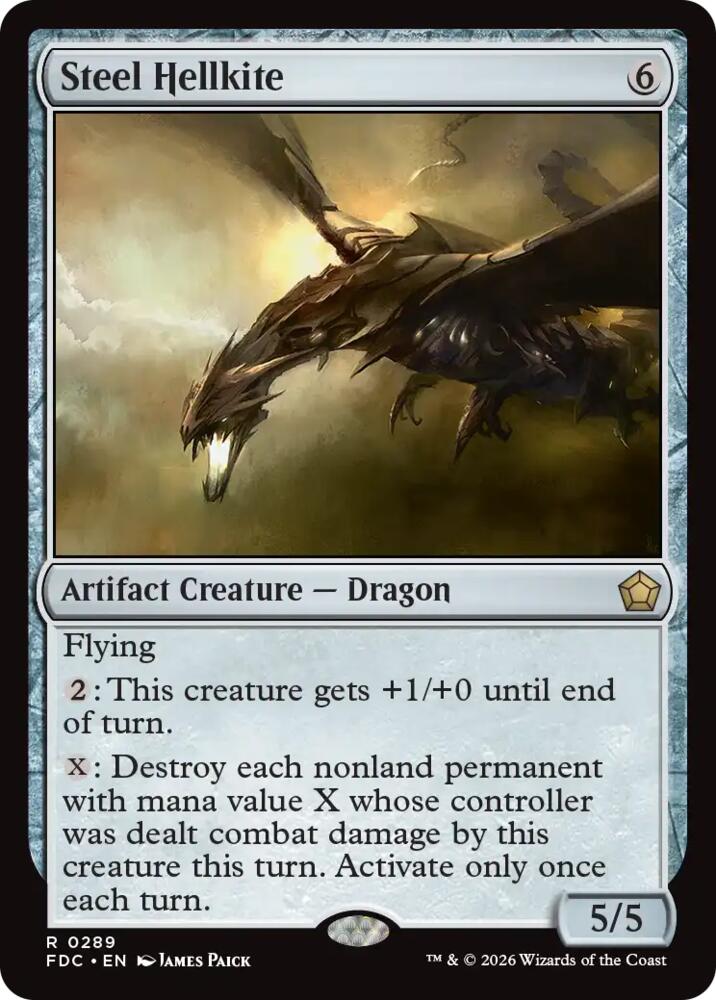 Steel Hellkite 289 card from Commander: Foundations