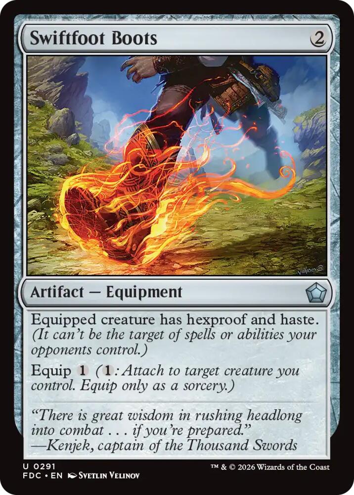 Swiftfoot Boots 291 card from Commander: Foundations