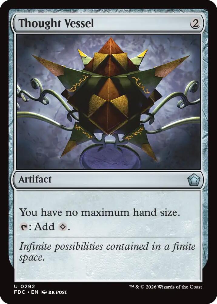 Thought Vessel 292 card from Commander: Foundations