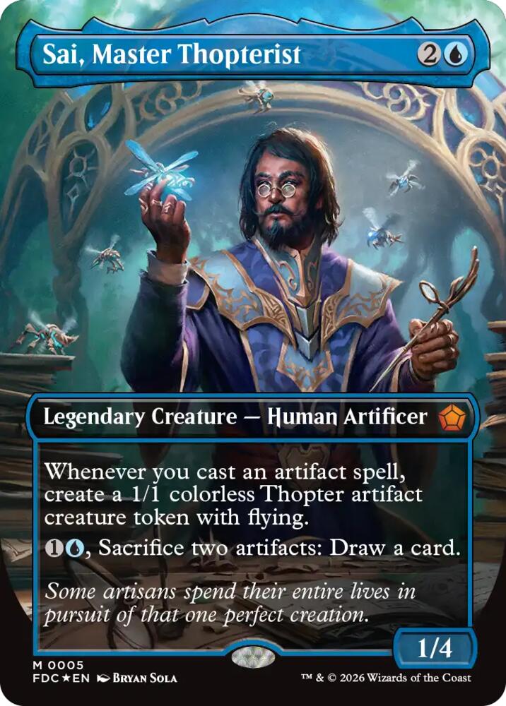 Sai, Master Thopterist (Borderless) 5 card from Commander: Foundations