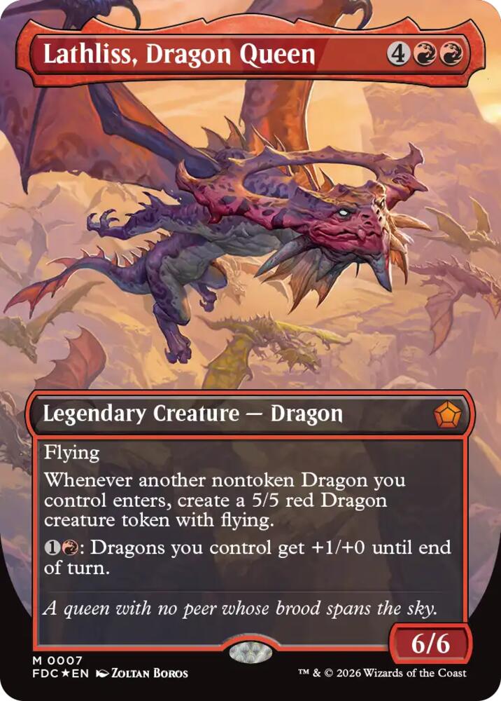 Lathliss, Dragon Queen (Borderless) 7 card from Commander: Foundations