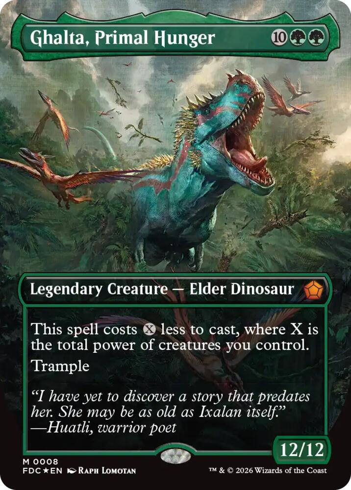 Ghalta, Primal Hunger (Borderless) 8 card from Commander: Foundations
