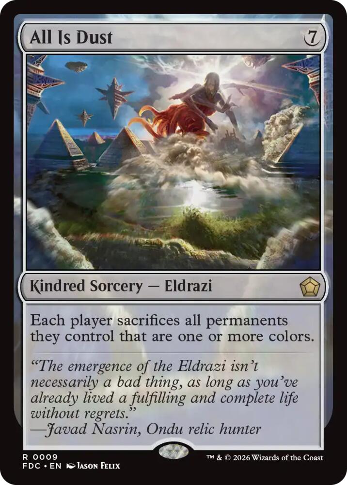 All Is Dust 9 card from Commander: Foundations