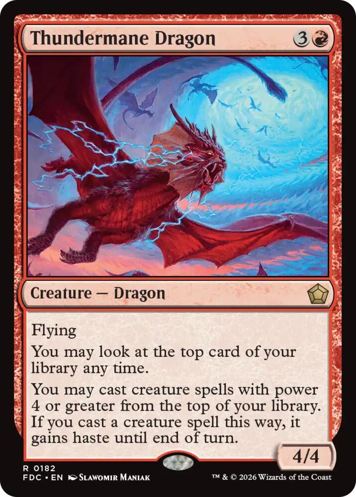 Thundermane Dragon 182 card from Commander: Foundations