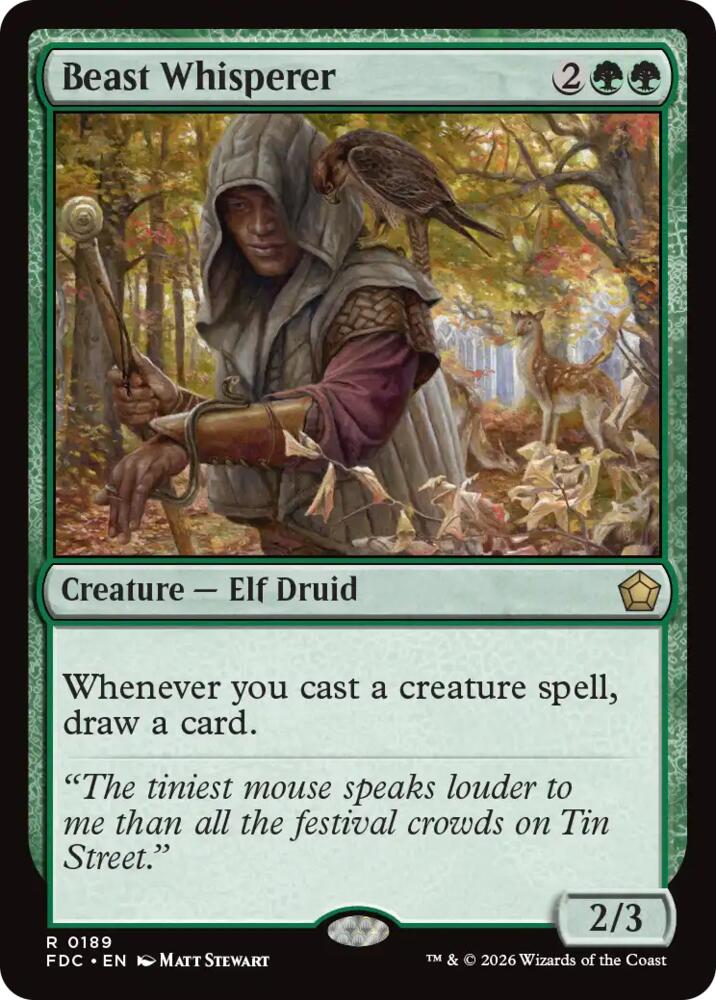 Beast Whisperer 189 card from Commander: Foundations