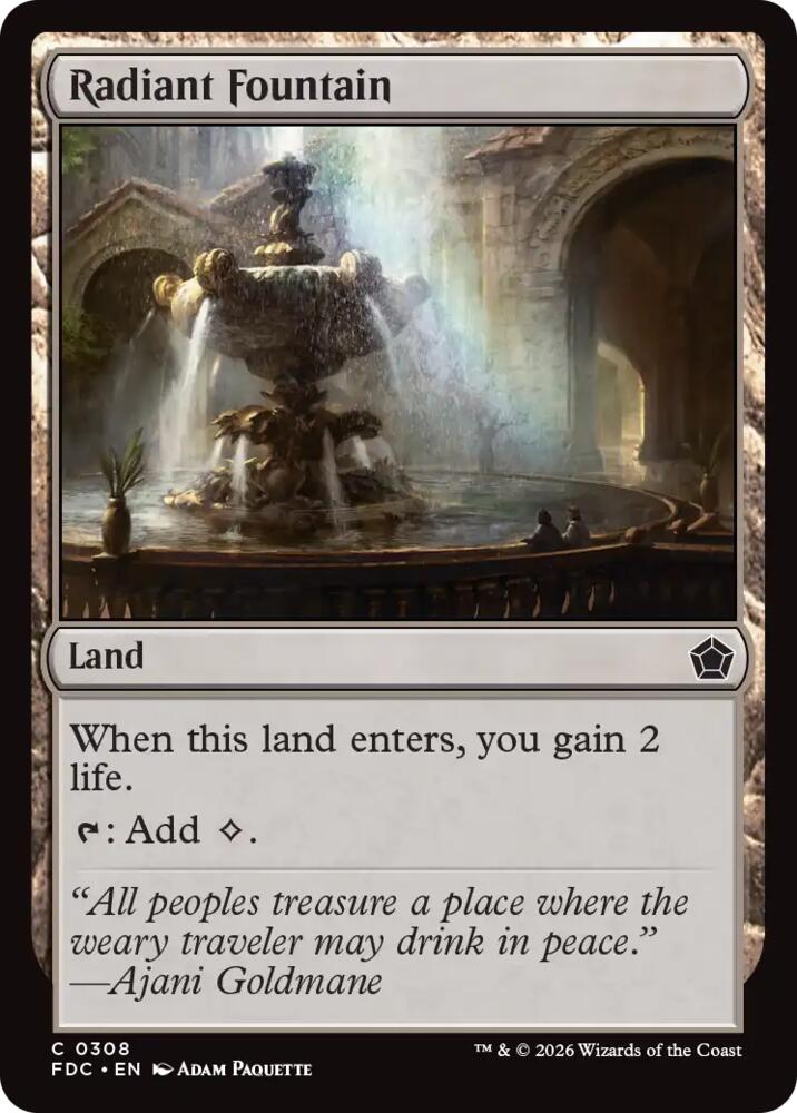 Radiant Fountain 308 card from Commander: Foundations