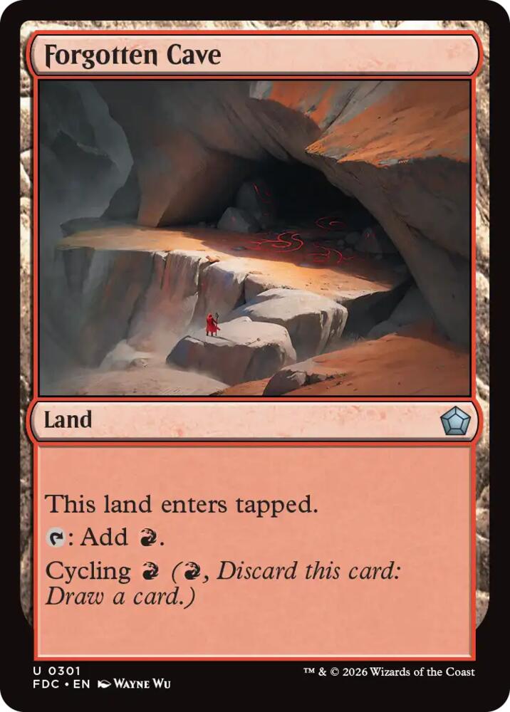Forgotten Cave 301 card from Commander: Foundations